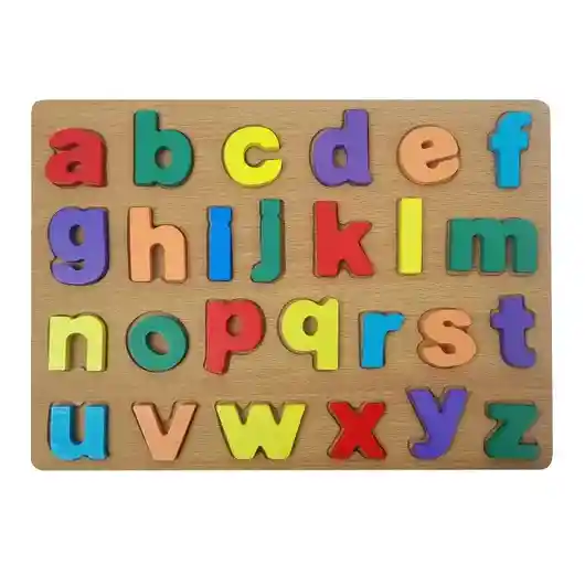 Abecedario Encajable En Madera Rompecabezas Letras