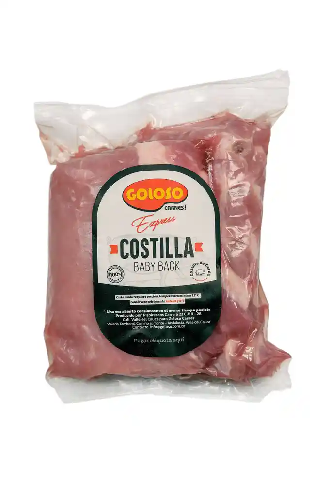 Goloso Parrilla Costilla Baby Back De Cerdo