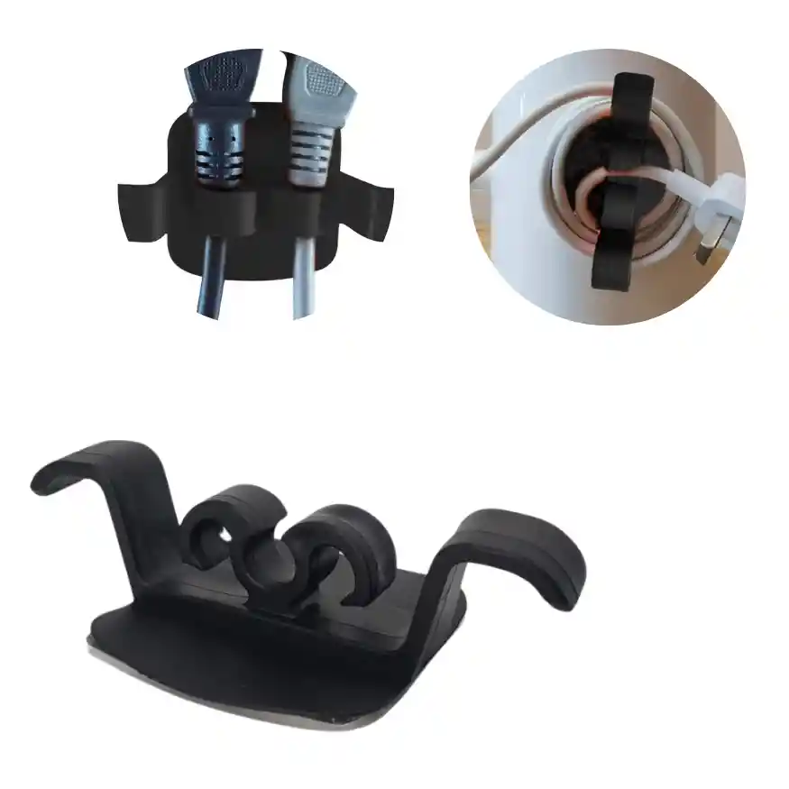 4 X Organizador De Cables Para Electrodomésticos, Soporte Adhesivo, Organizador Escritorio