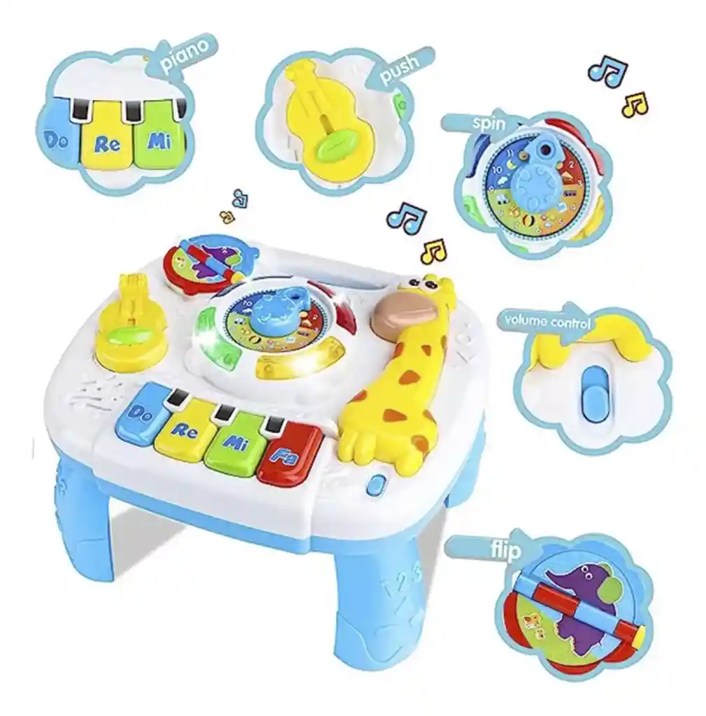 Juego Didáctico Mesa Interactiva Luces Y Sonidos Para Bebés