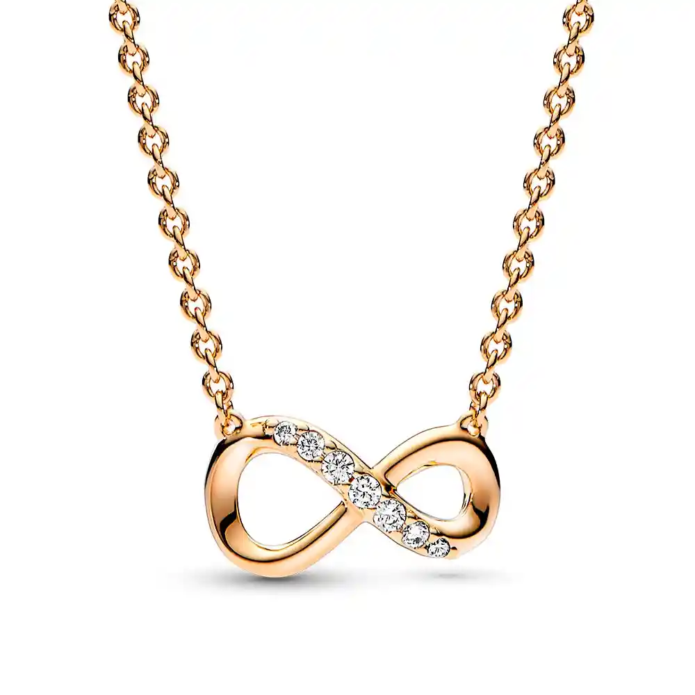 Collar De Cadena Pandora Colgante Infinito Brillante 368821c01 Plata 925 - 50cm