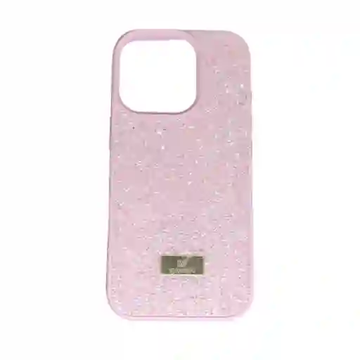 Forro Piedras De Diamante Iphone 16 Pro Rosado