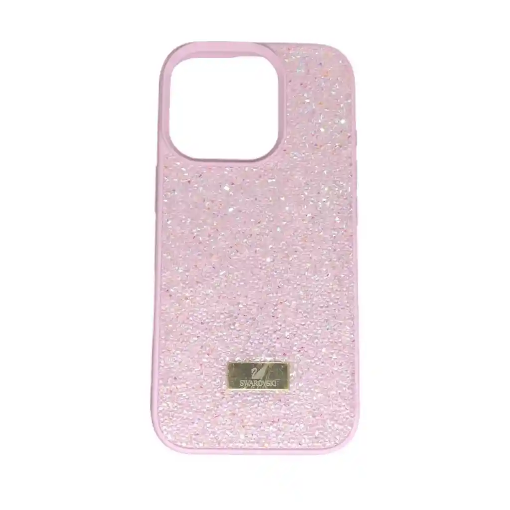 Forro Piedras De Diamante Iphone 16 Pro Rosado