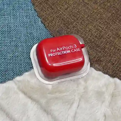 Forro Protector Airpods Serie 3 / Silicona Rojo