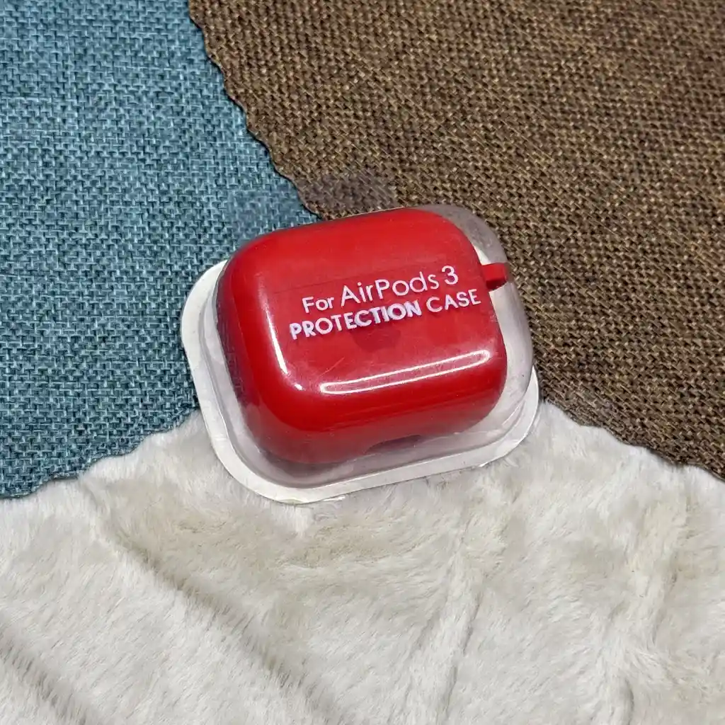 Forro Protector Airpods Serie 3 / Silicona Rojo