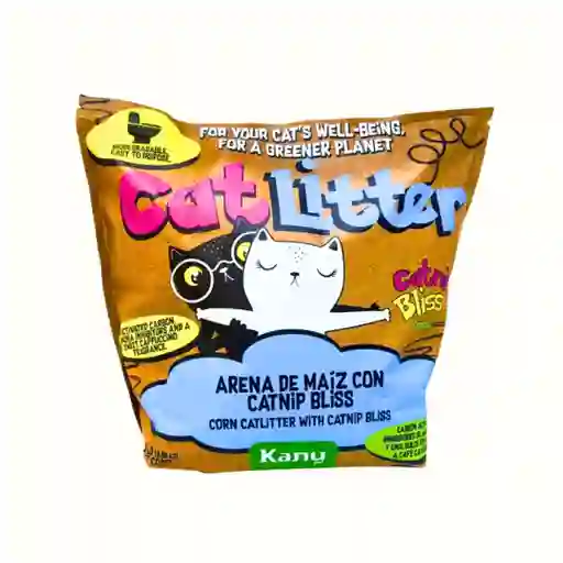 Arena 100% De Maíz Con Catnip Bliss Kanu Pet Para Gatos