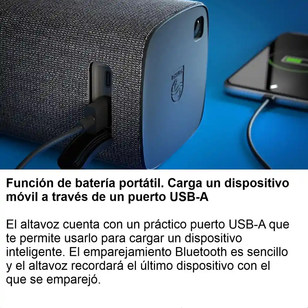 Kit Estéreo 2 Parlante Inalámbrico Philips Tas7505, 60w, Ipx7