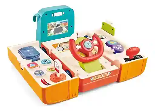 Juego Didáctico Autobús Interactivo Con Volante Para Niños