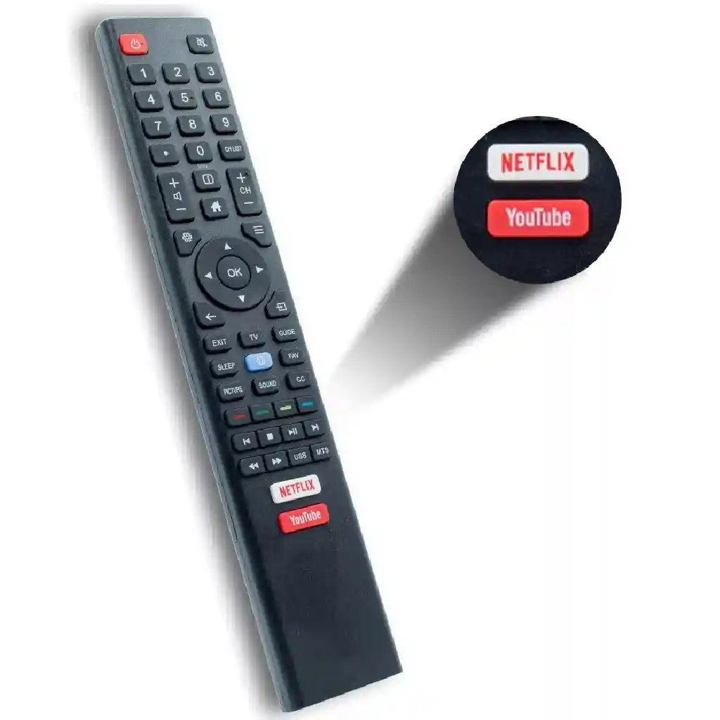 Control Remoto Compatible Con Kalley Ad1608 Smart Tv 2018 A 2021 Repuesto, Reemplazo