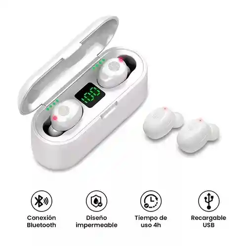 Audífonos Inalambricos Bluetooth F9-5 Tsw Powerbank Batería