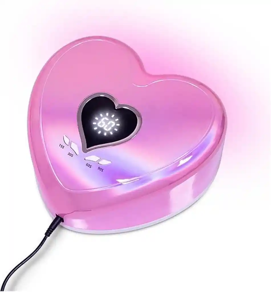 Lampara Led-uv De Uñas Gel Profesional Corazon 96 Wats