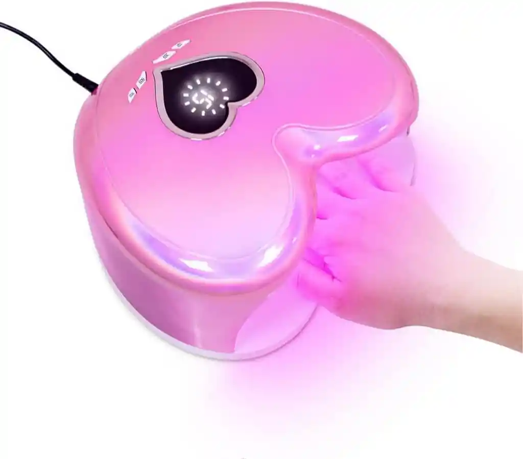 Lampara Led-uv De Uñas Gel Profesional Corazon 96 Wats
