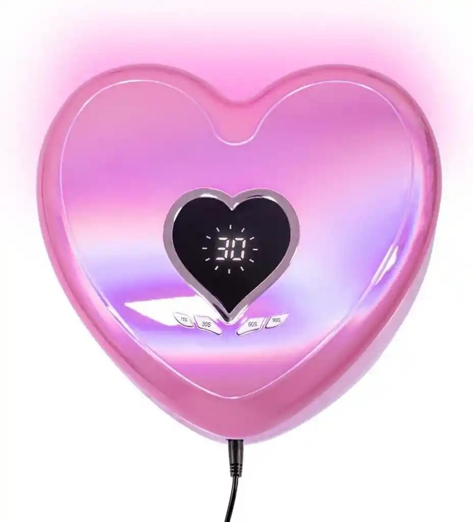 Lampara Led-uv De Uñas Gel Profesional Corazon 96 Wats