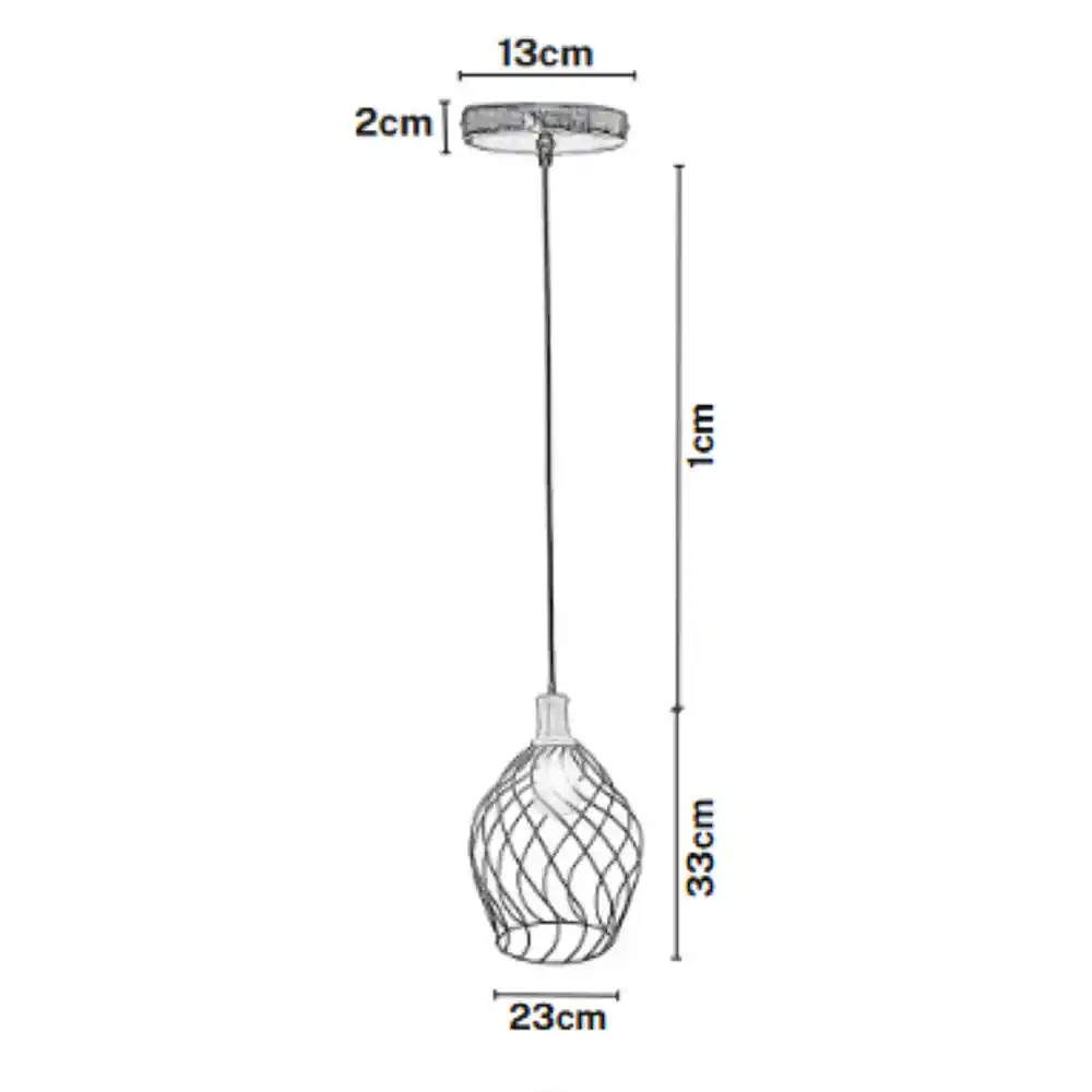 Set X2 Lámpara De Techo Decorativa Balai Con Rejilla