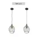 Set X2 Lámpara De Techo Decorativa Balai Con Rejilla