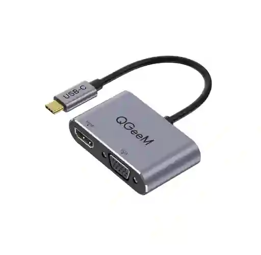 Usb C Hub Adapter 2 In 1, 4k, Hdmi, Vga