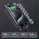 Power Bank Inalámbrica Gar 159 1hora Con Multicables Tipo C V8 Lightning De 20.000mah