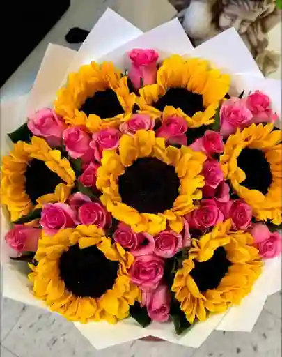 Girasoles 7 Rosas 24