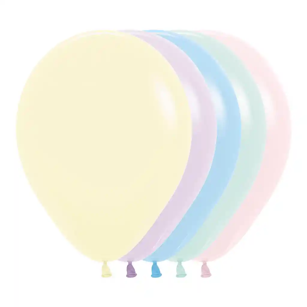 Globo R-12 Pastel Mate Surtido X 12 Unid Sempertex