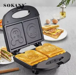 Sandwichera Tostadora Waflera Sk-128 Figuras Antiadherente