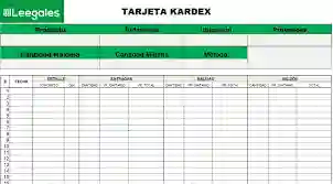 Tarjeta Kardex