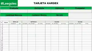 Tarjeta Kardex