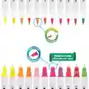 Plumones Punta Pincel Lettering Doble Punta Offi-esco X12 Und