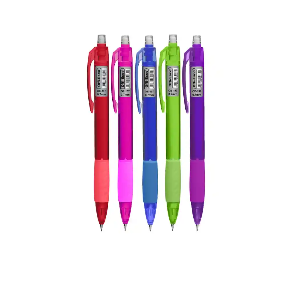 Portaminas Colores 0.7mm Agarre En Caucho Offi-esco