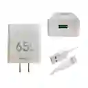 Cargador 65w Usb Con Cable Lightning