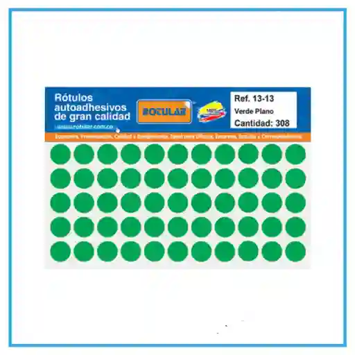 Rótulo Rotular Verde Plano 13-13 308und
