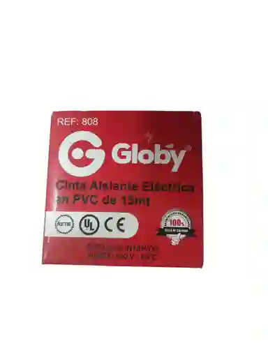 Cinta Aislante Negra En Pvc 15 Metros Globy