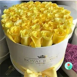 Caja Grande De Rosas Amarillas