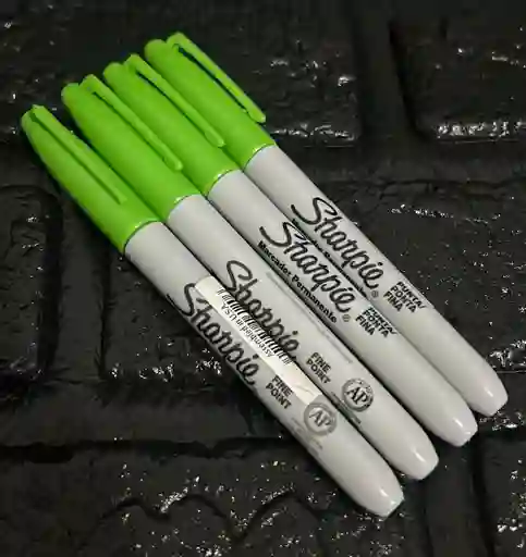 Marcador Sharpie Verde Manzana Fino Permanente