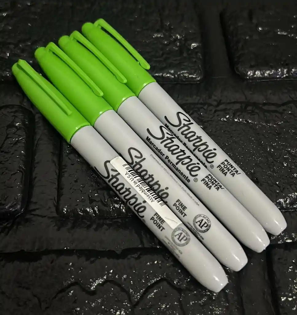 Marcador Sharpie Verde Manzana Fino Permanente