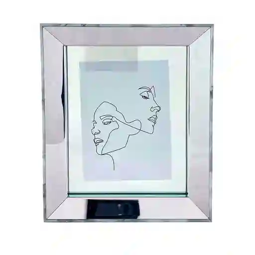 Portaretrato Concepts Crystal Blue 201x38cm Blanco