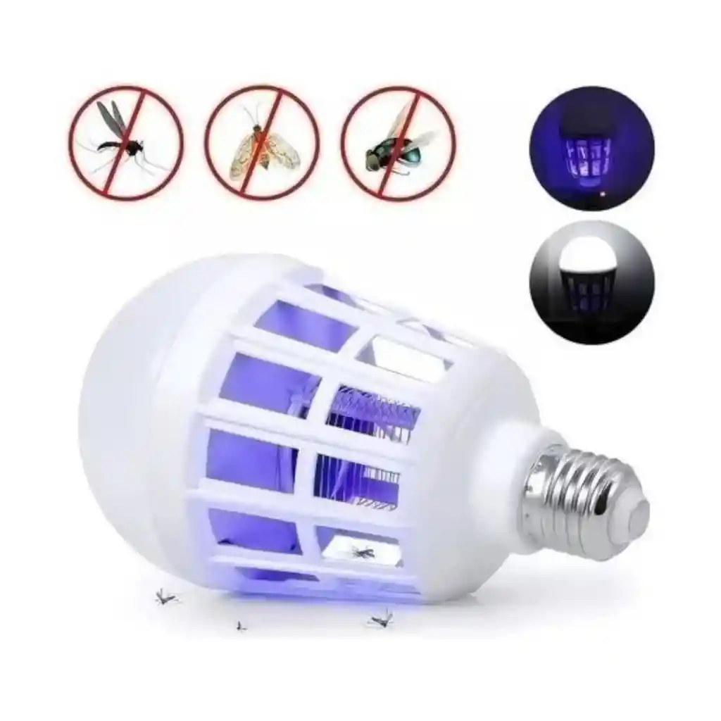 Bombillo 9w Luz Led Mata Mosquitos Y Zancudos