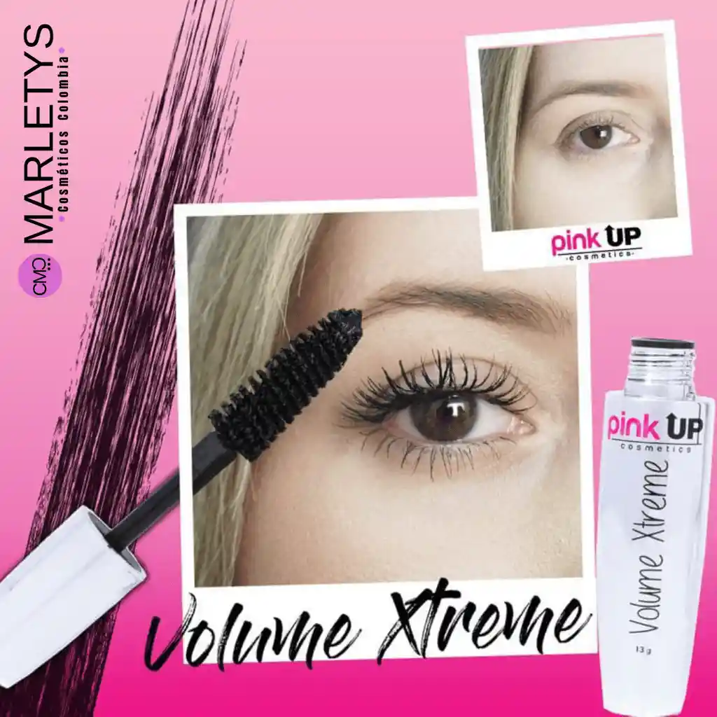 Mascara De Pestañas Volumen Xtreme Pink Up