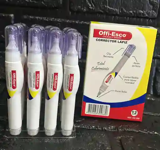 Corrector Liquido Offi Esco Caja X12