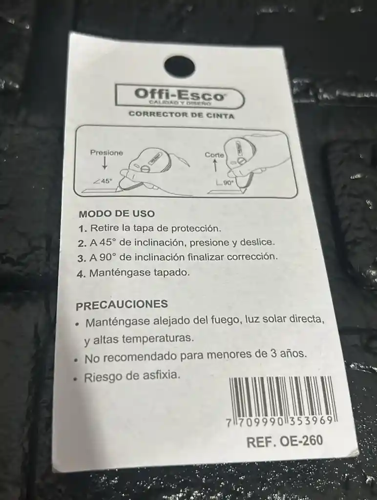 Corrector De Cinta Offi Esco 6m