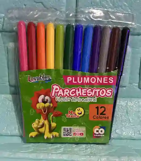 Plumones Parchesitos X12
