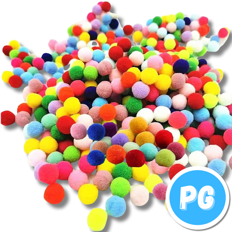 Paquete Mini Ponpones X100 Unds Surtido - Rappi