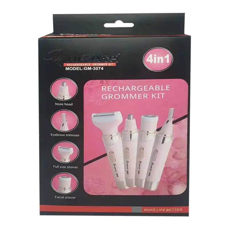 Depiladora Rasurador Eléctrico Para Dama Recargable 4 En 1