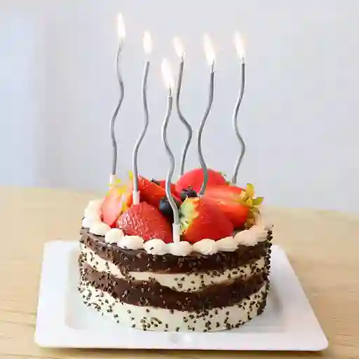 Velas De Cumpleaños Plateadas Palito En Espiral X 6 Und