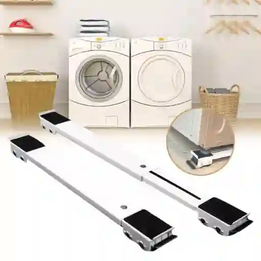 Base Móvil Ajustable Soporte Con Ruedas Para Lavadora Nevera