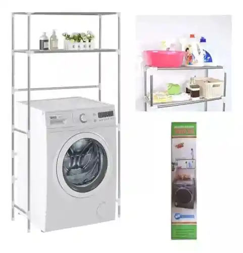 Estante Organizador Para Baño Lavadora Soporte Ajustable