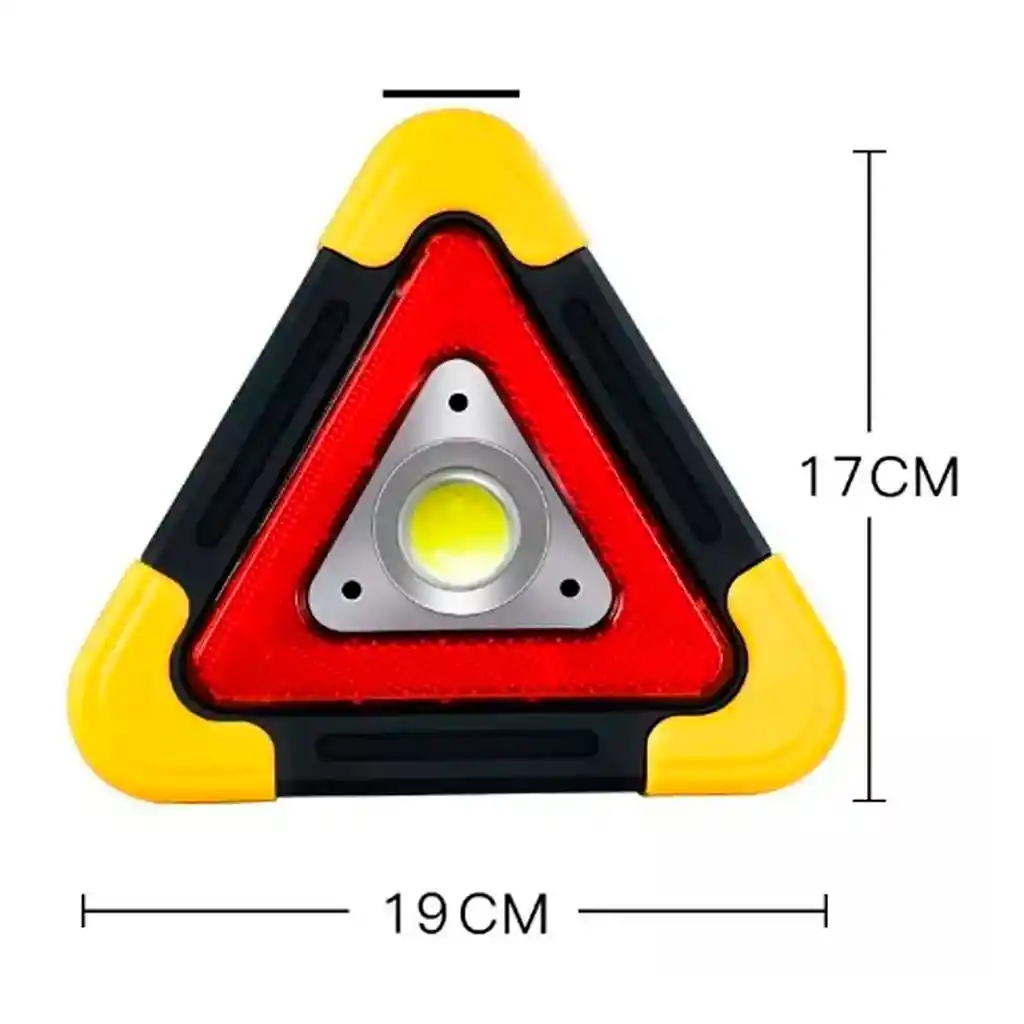 Linterna Señalizador Triangular Emergencia 3 Focos Recargable