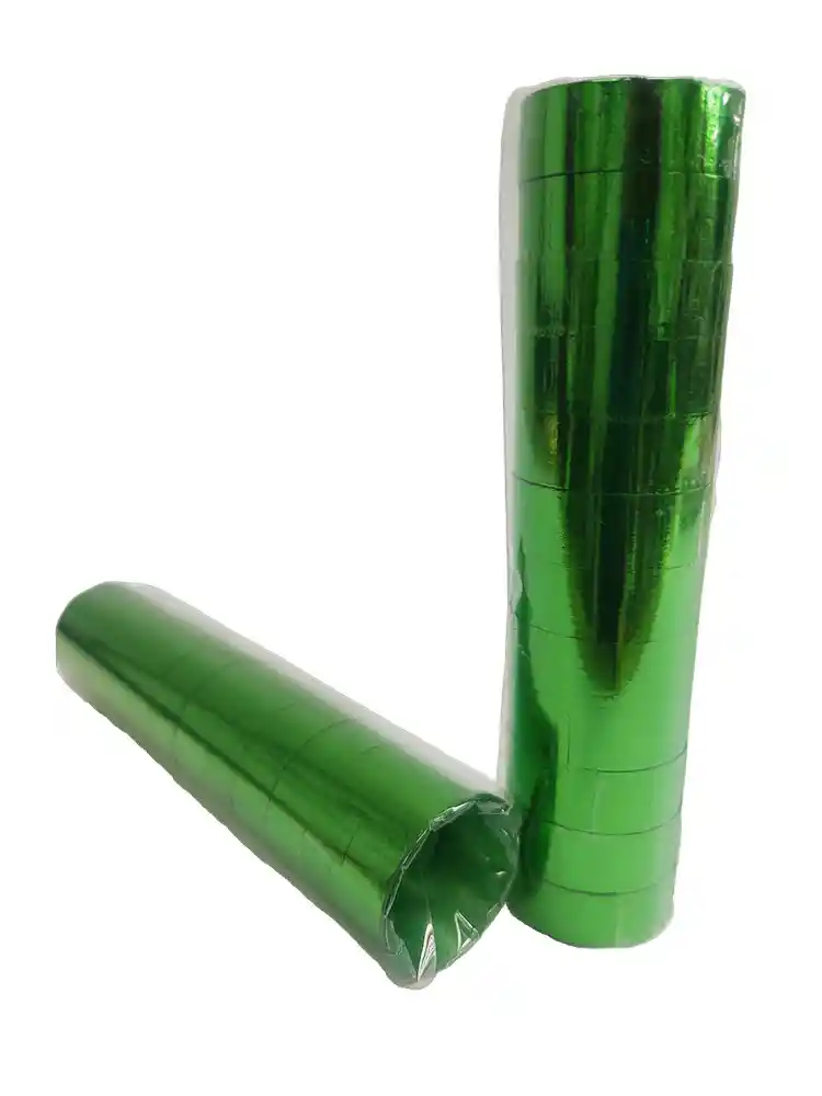 Serpentina Verde Brillante Metalizada X 3