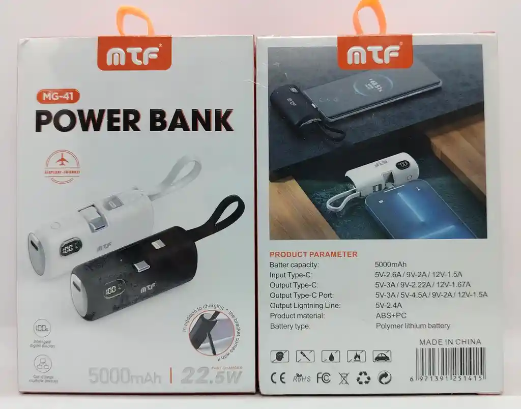 Power Bank Bateria Portatil Mtf 41 5000mah