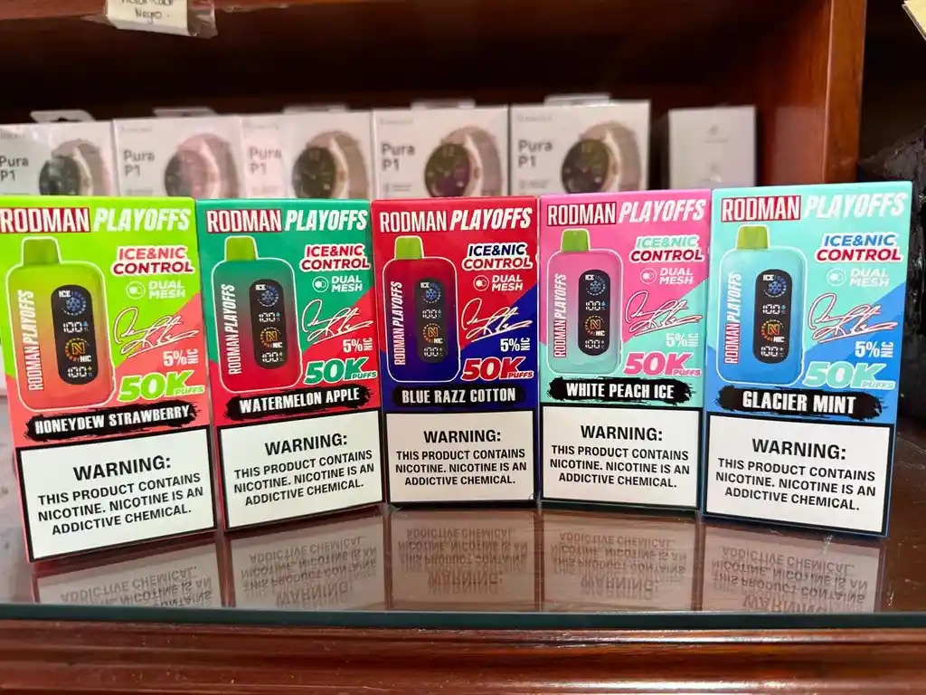Vapeador Rodman Playoffs 50,000 Puff 5% Ice Nic Control Honeydew Strawberry