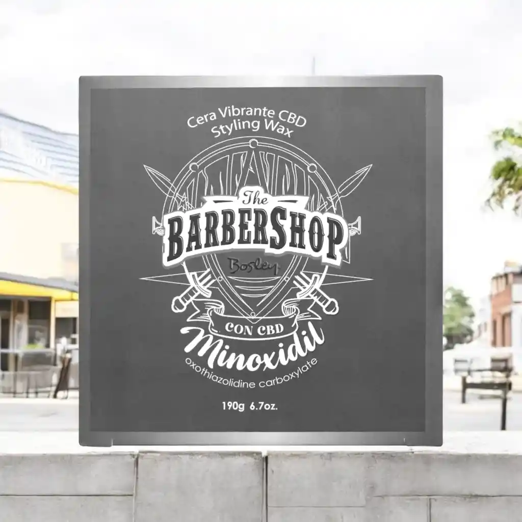 Cera Vibrante Moldeadora Barbershop Con Minoxidil Y Cbd 190 G.